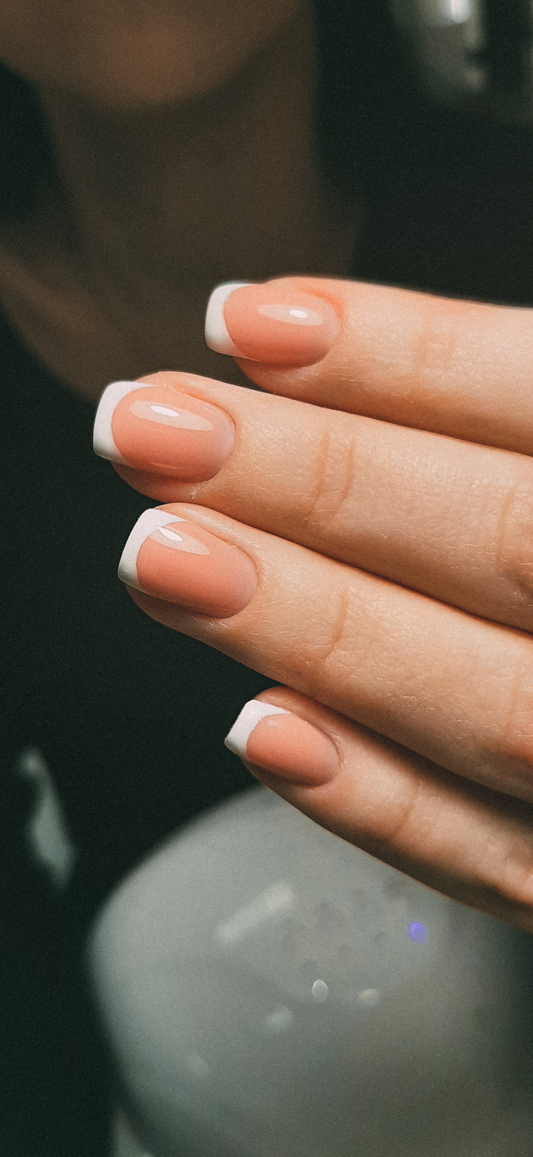 Білий манікюр французький бежевий, фото - Майстер манікюру Наталия Шестиалтынова