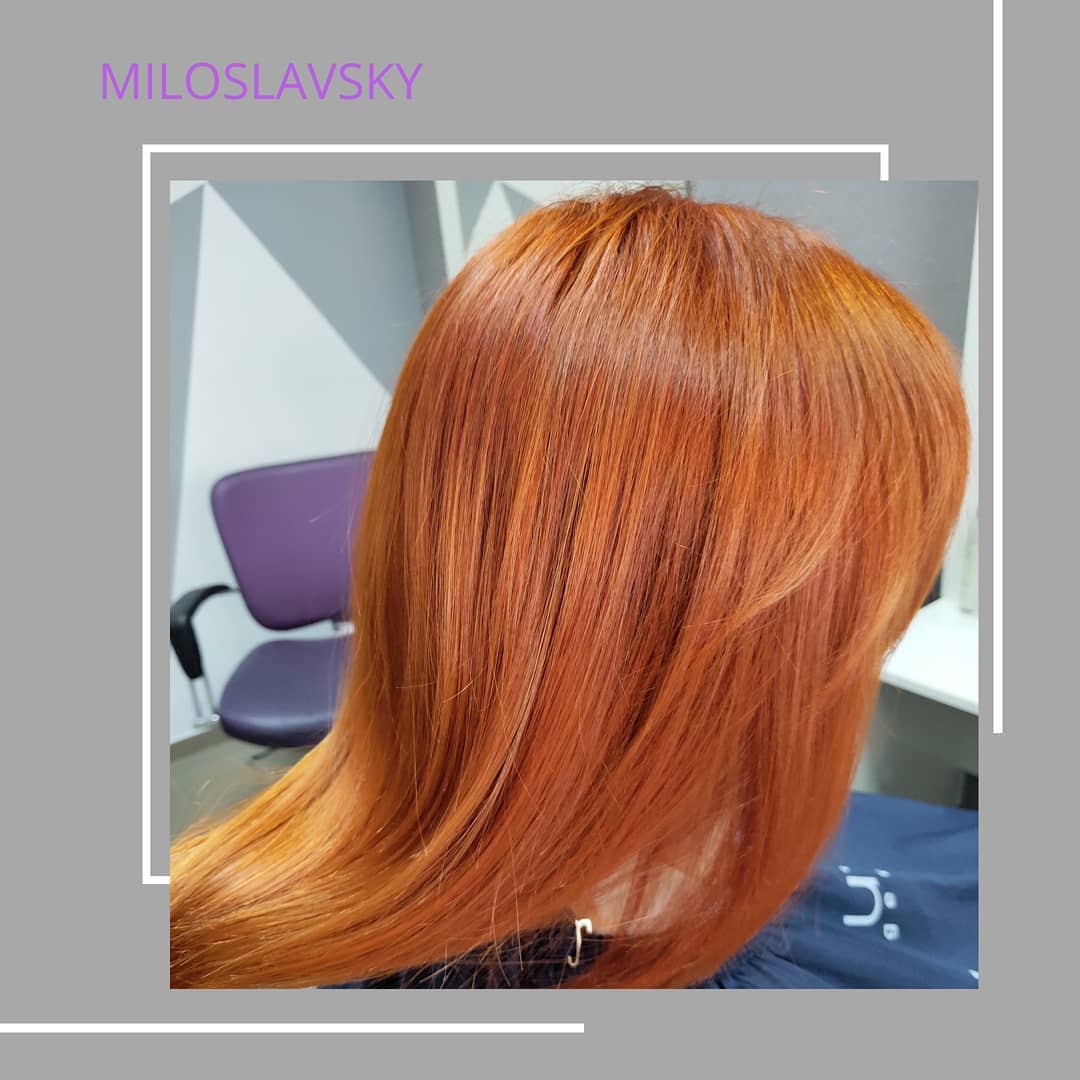 Окрашивание волос в рыжий в салоне красоты miloslavsky, фото - Салон краси Милославский
