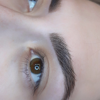 Моделирование и окрашивание бровей краской