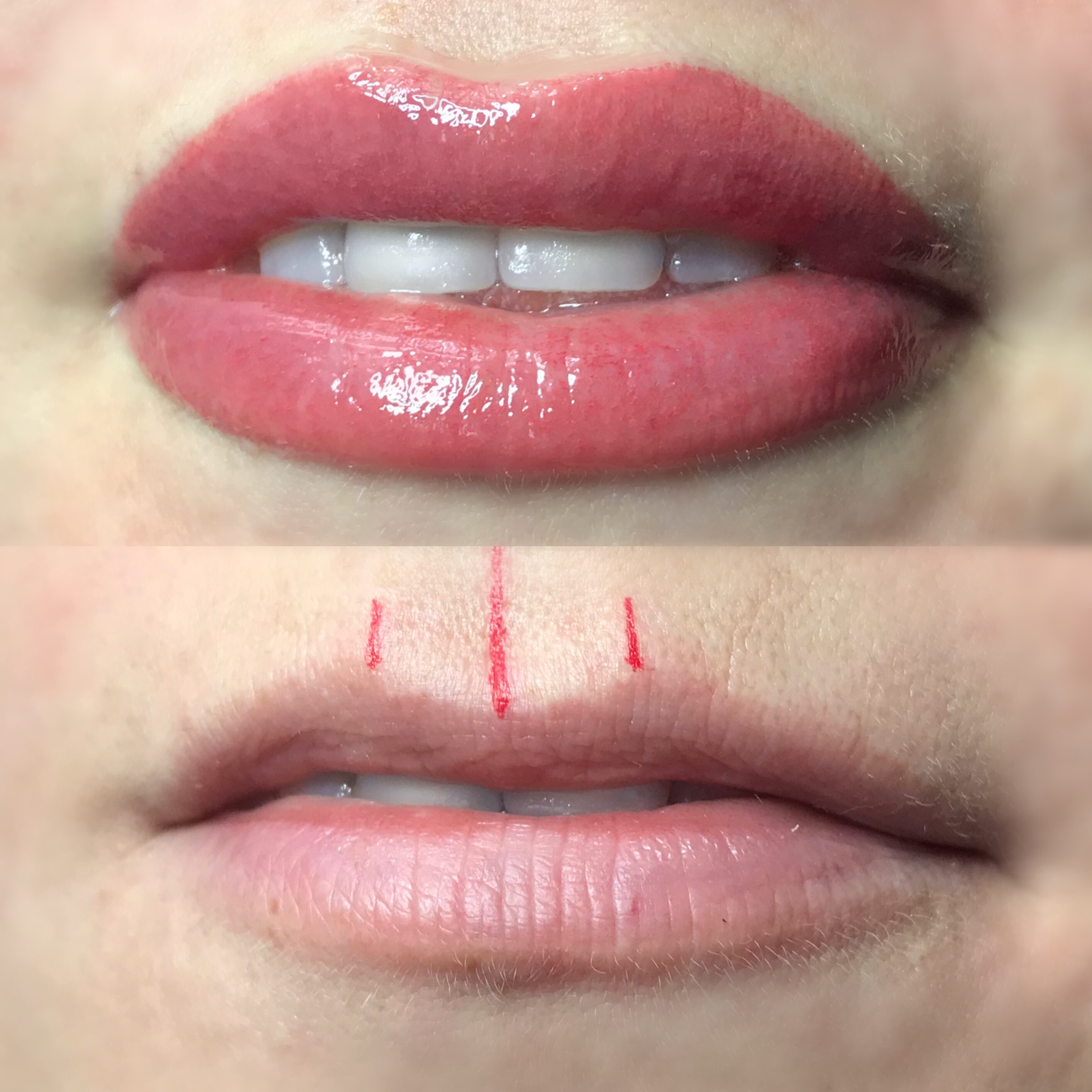 Акварельный татуаж губ перманент, фото - Мастер татуажа Юліана Лутчин