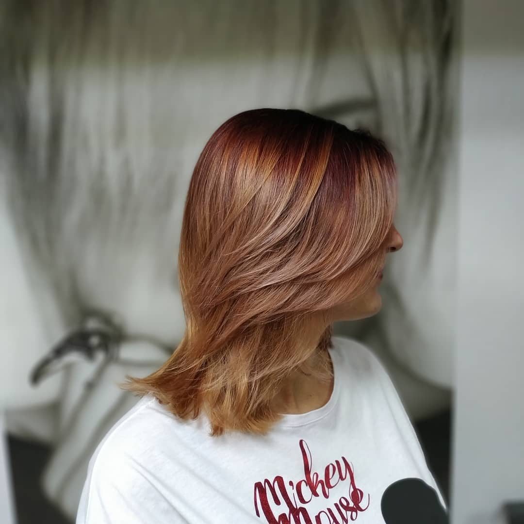 Фарбування балаяж медовий блонд аіртач, фото - Перукар Алена Скорина