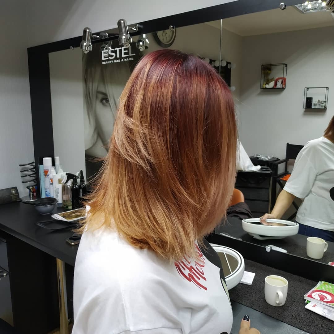 Блонд контуринг русявий колір волосся, фото - Перукар Алена Скорина