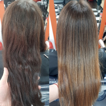 Балаяж каштановый цвет волос шоколадный, фото - Парикмахер-колорист Елена Вайс