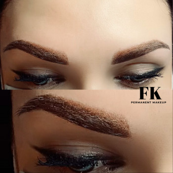 Татуаж брів перманентний макіяж, фото - Студія татуажу FK permanent