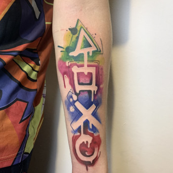 Тату акварель, фото - Тату мастер Артем Егоренко Єгоренко