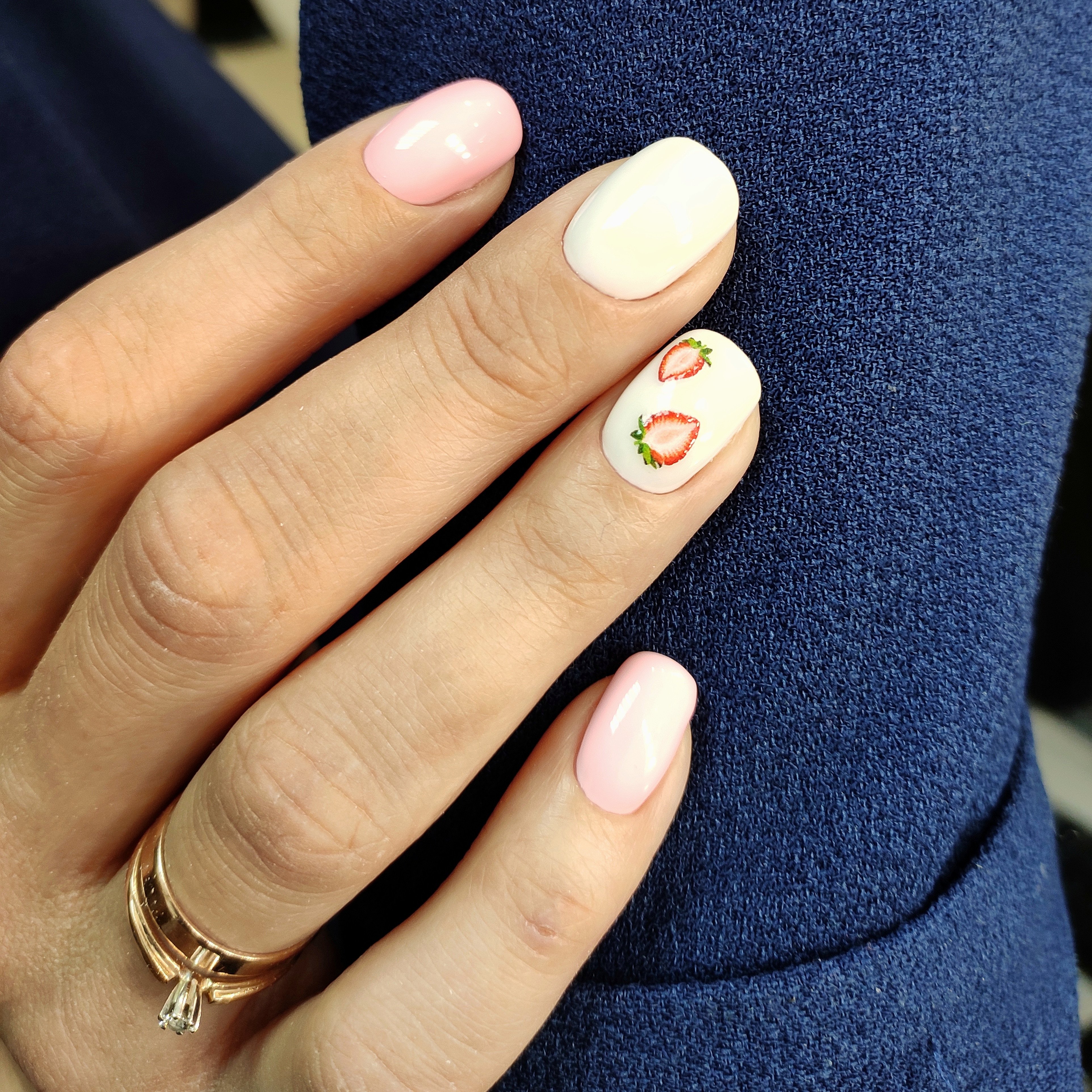 Білий манікюр рожевий, фото - Майстер манікюру Алина Горбатюк