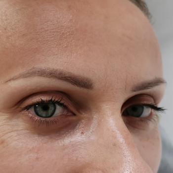 Зажившие брови через 2мес после первой процедуры