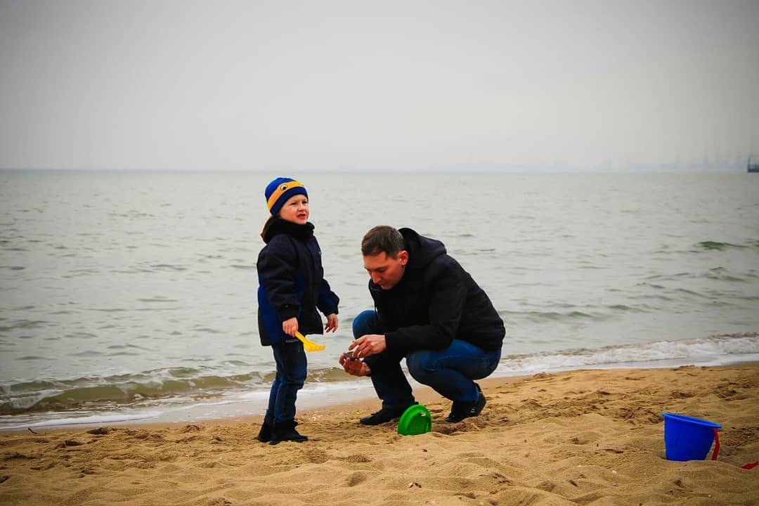 Сімейна фотосесія на морі, фото - Сімейний фотограф Николай Кенгели