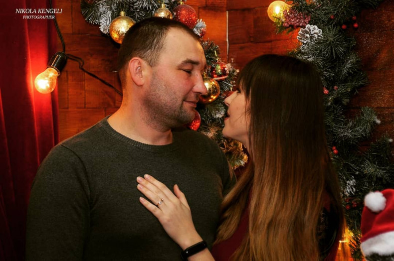 Новорічна фотосесія у студії пари, фото - Сімейний фотограф Николай Кенгели