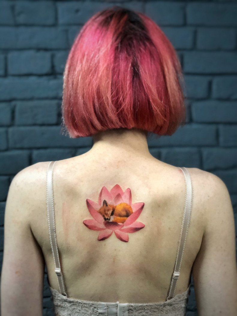 Женские цветные реализм, фото - Тату салон THUNDER TATTOO