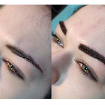 Микроблейдинг бровей, Татуаж 6D, Микропигментирование бровей