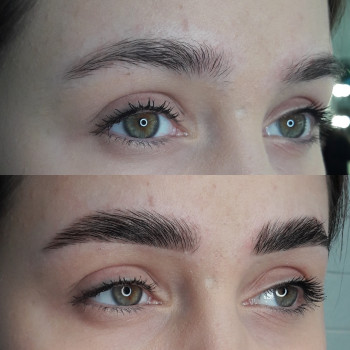 Ламінування + моделювання + фарбування брів