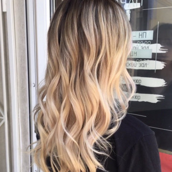 Окрашивание аиртач от мастера Ирины блондинки!Парадиз!