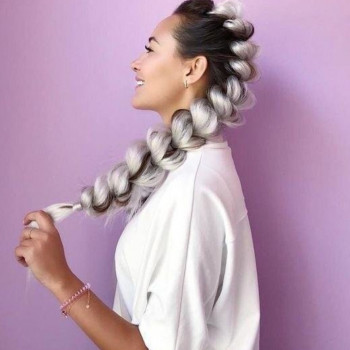 Объёмная французская коса с канекалоном