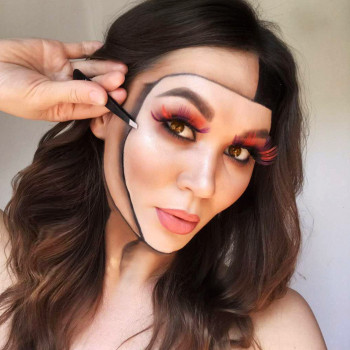 Креативный 3Д макияж