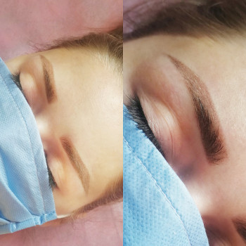 Пудровые брови