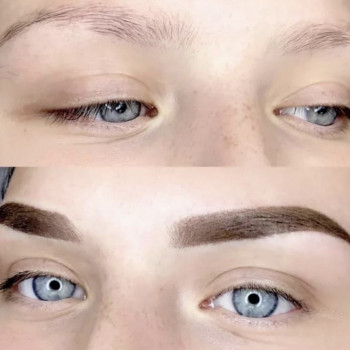 Пудровые брови