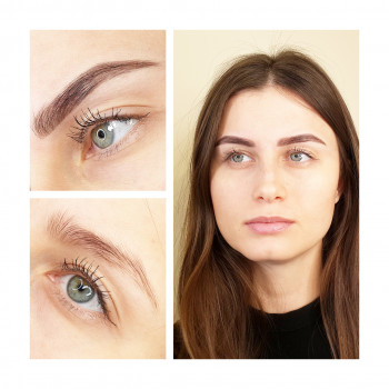 Моделирование и окрашивание бровей