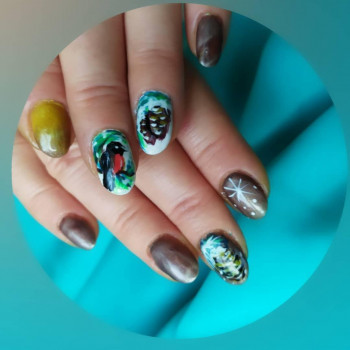 коррекция коротких гелевых ноготков. Покрытие гель-лаком. Ру