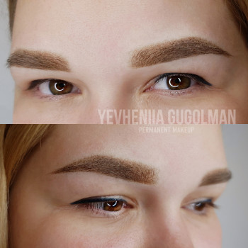 Пудровые брови