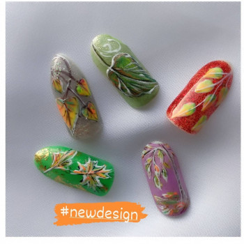 ручная роспись, на ноготках можно сделать в любом цвете