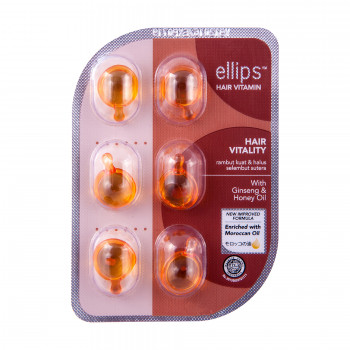 Вітаміни для волосся Ellips Hair Vitamin Hair Vitality with Ginseng & Honey Oil Здоров'я волосся, з женьшенем та медом, 8*1 мл
