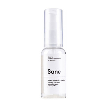 Пілінг для обличчя Sane AHA + BHA 10% + Aloe Vera Anti-Blemash Face Peeling з екстрактом алое, 30 мл