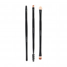 Набір пензлів Parisa Cosmetics P-102 (для очей, губ, брів), 3 шт