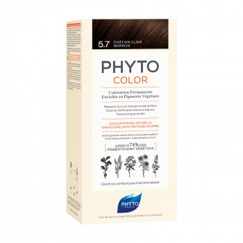 Безаміачна крем-фарба для волосся Phyto PhytoColor Coloration Permanente 5.7 Світлий шатен каштановий, 112 мл