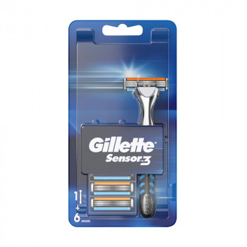 Бритва Gillette Sensor 3 з 6 змінними картриджами, чоловіча