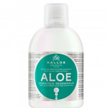 Зволожувальний шампунь для волосся Kallos Cosmetics Aloe Vera Full Repair Shampoo з екстрактом Алое Вера, 1 л