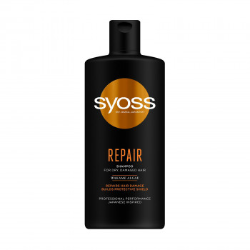 Шампунь Syoss Repair Shampoo для сухого та пошкодженого волосся, з водоростями вакаме, 440 мл