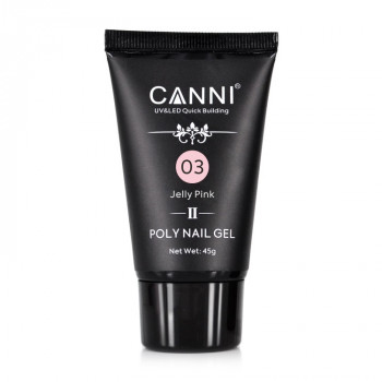 Полігель (акрігель) для нарощування нігтів Canni Poly Nail Gel 03 Натуральний рожевий, 45 г