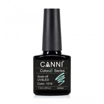 Гель-лак для нігтів Canni Gel Color System Soak-off UV&LED Gel Polish 1018 Ніжно-бірюзовий, 7.3 мл