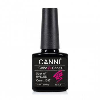 Гель-лак для нігтів Canni Gel Color System Soak-off UV&LED Gel Polish 1017 Яскрава маджента, 7.3 мл