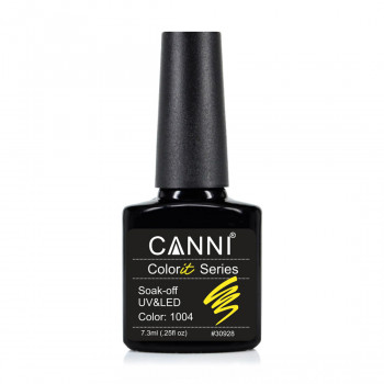 Гель-лак для нігтів Canni Gel Color System Soak-off UV&LED Gel Polish 1004 Жовтий неоновий, 7.3 мл