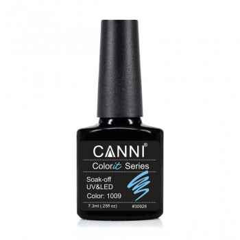 Гель-лак для нігтів Canni Gel Color System Soak-off UV&LED Gel Polish 1009 Небесно-блакитний, 7.3 мл
