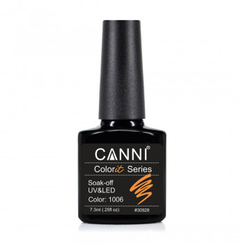 Гель-лак для нігтів Canni Gel Color System Soak-off UV&LED Gel Polish 1006 Мандариновий, 7.3 мл