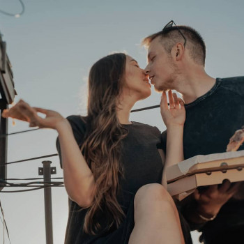 фотосессия пары, фотосессия лав стори, фотосессия на крыше