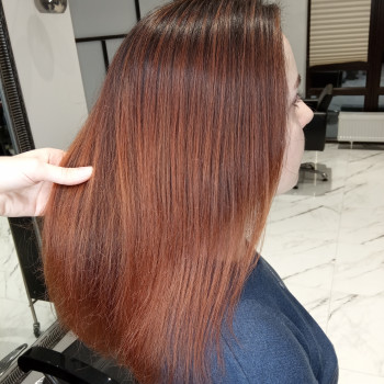 пряди в технике + тонирование