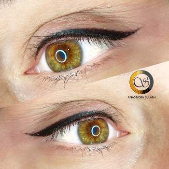 Перманентный макияж век, стрелка с растушевкой
                    Мастер перманентного макияжа Анастасия Киев