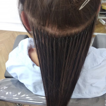 Итальянский метод наращивания волос. Открытый ряд. Капсулки