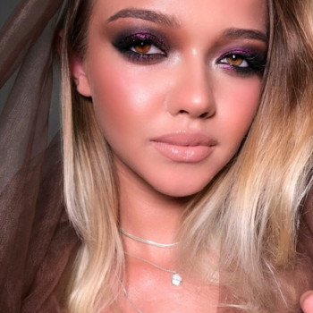 Макияж в технике смокки яблочко