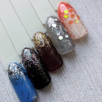 Растяжка блёстками, можно сделать разным цветом