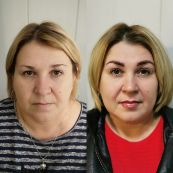 Более плотная пудра + губки