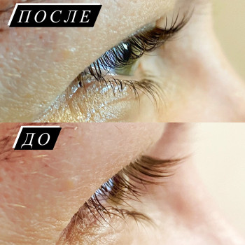 До/после ламинирования ресниц +окрашивание