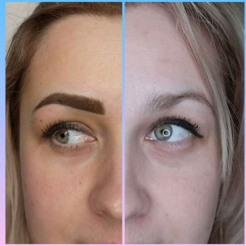 Зробити пудрові брови салон краси Бровари