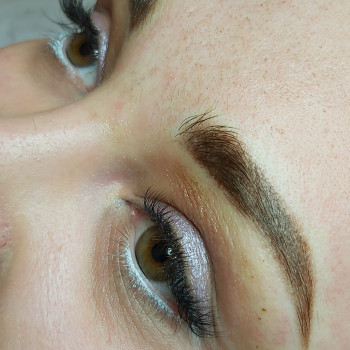 Пудровые брови