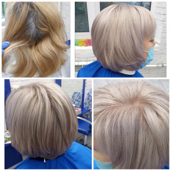 Выравнивание цвета волос, фото - парикмахер Ирина Ситник