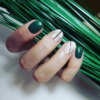 маникюр обрезной + гель лак